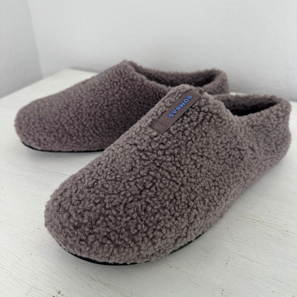 Bombas Slippers Womens 11 Sherpa Mule Gray Comfort Slip On House Shoes